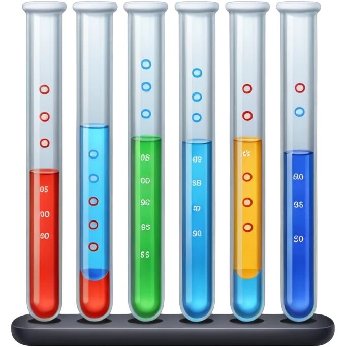 Labels texts on test tubes. emoji