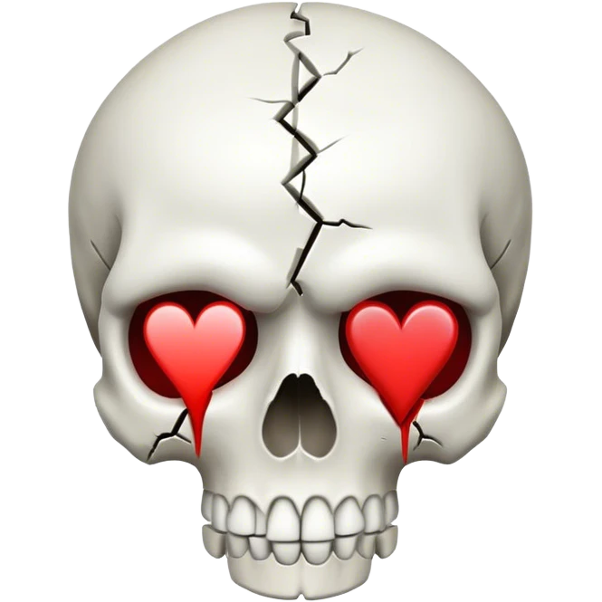 broken heart skull  emoji