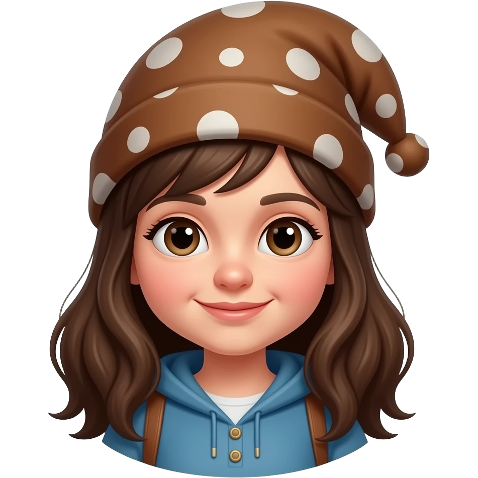 Brunette girl gnome emoji