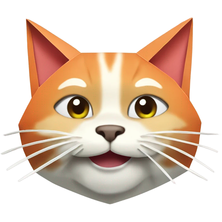 cat smiling origami saumon emoji