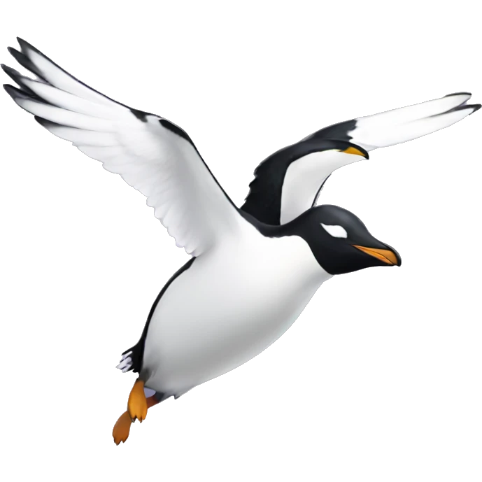 flying penguin  emoji