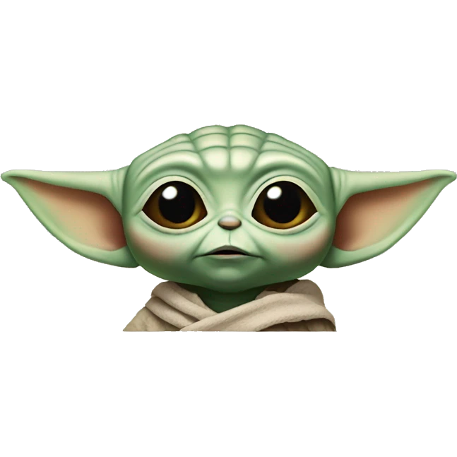 head of baby yoda emoji