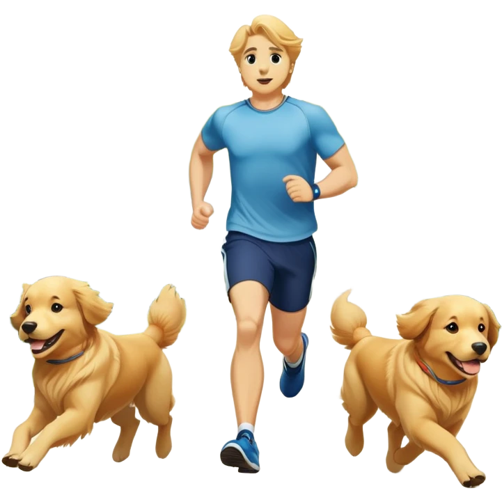 dog running with men emoji