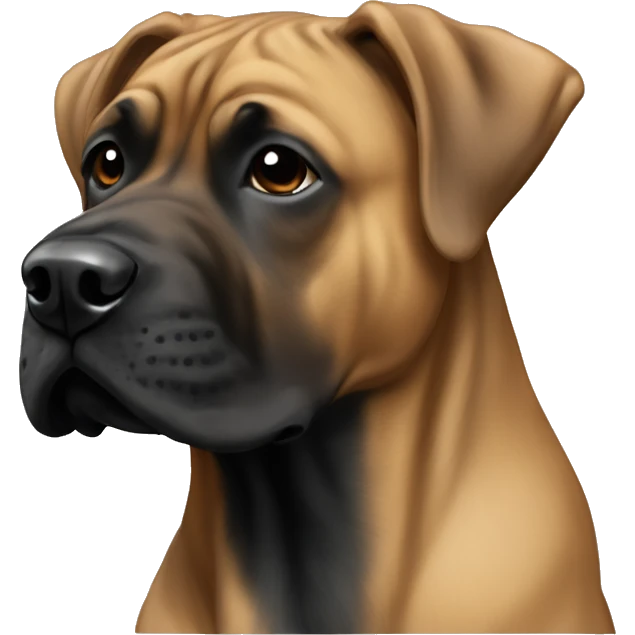 Dogo canario brown and black emoji