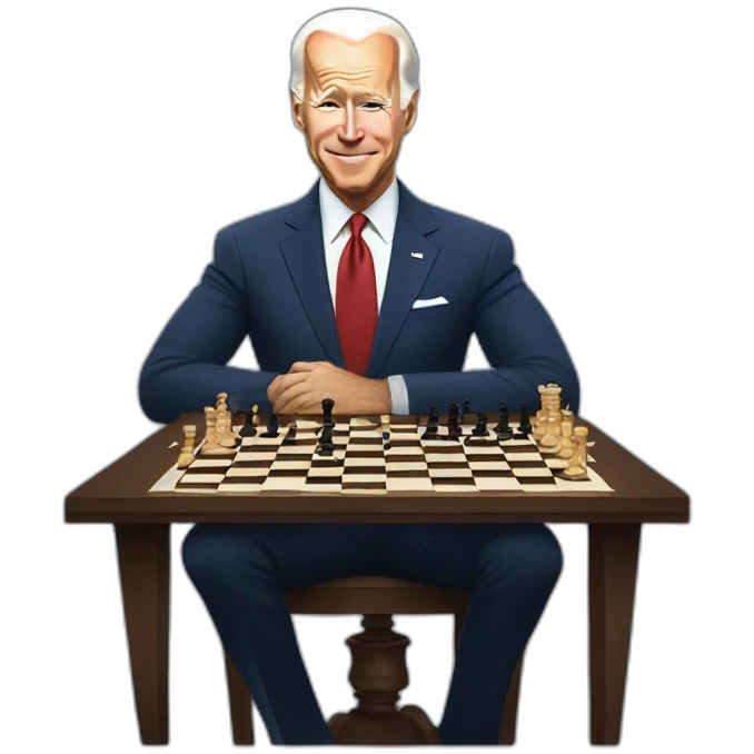 Joe Biden playing chess emoji