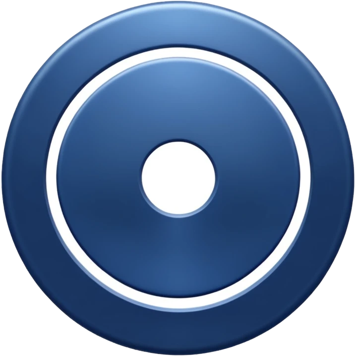 Navy blue disc emoji