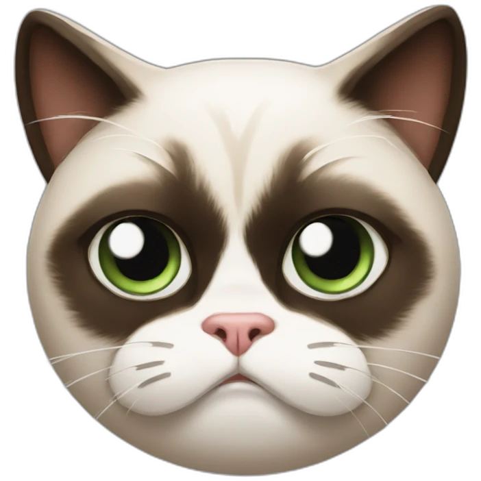 a grumpy cat emoji
