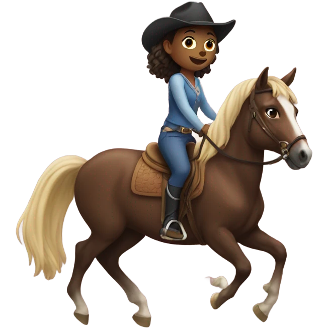 Girl riding a horse emoji