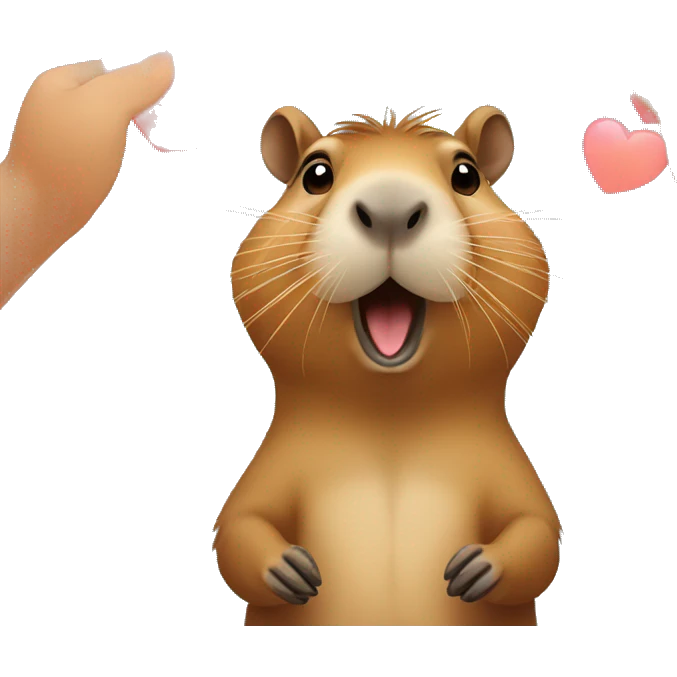 Capybara blowing kisses emoji