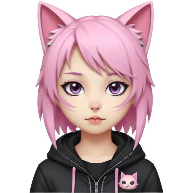Edgy Kawaii Cute Cool Pastel Cartoon Beautiful Elegant Pretty Anime Punk Techwear Gothic Catgirl emoji