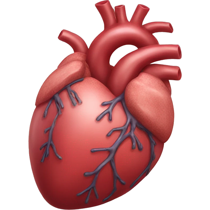 a realistic human heart emoji