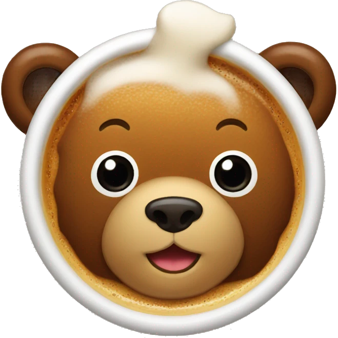 Urso tomado café  emoji