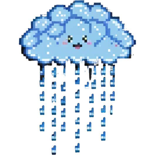 rain cloud with raindrops falling emoji