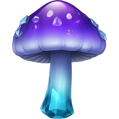 Crystal mushroom  emoji