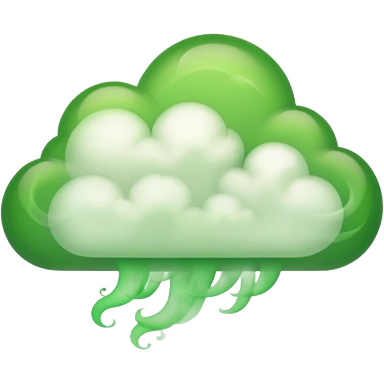 cloud of green smoke emoji