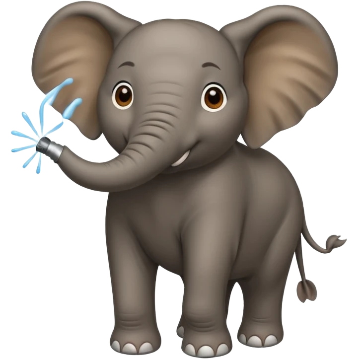 Elephant shooting poop out it’s trunk emoji