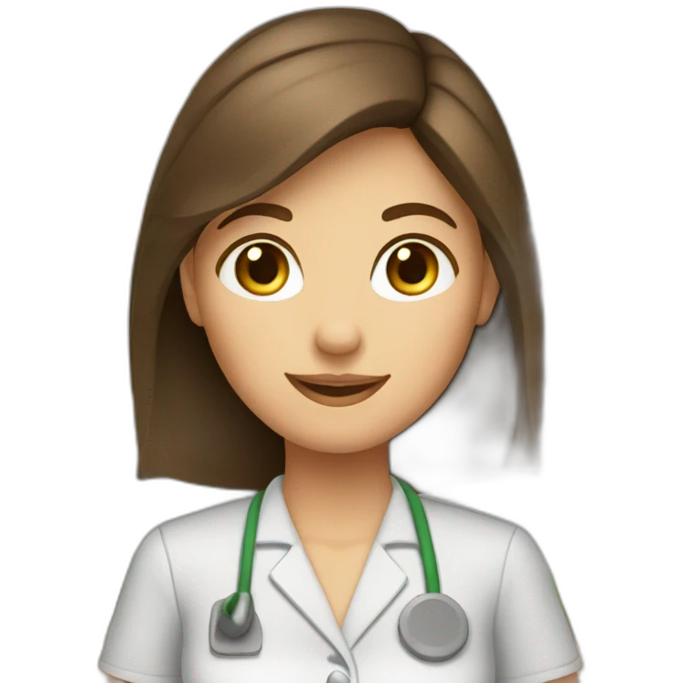 Florist receptionist girl with brown hair emoji