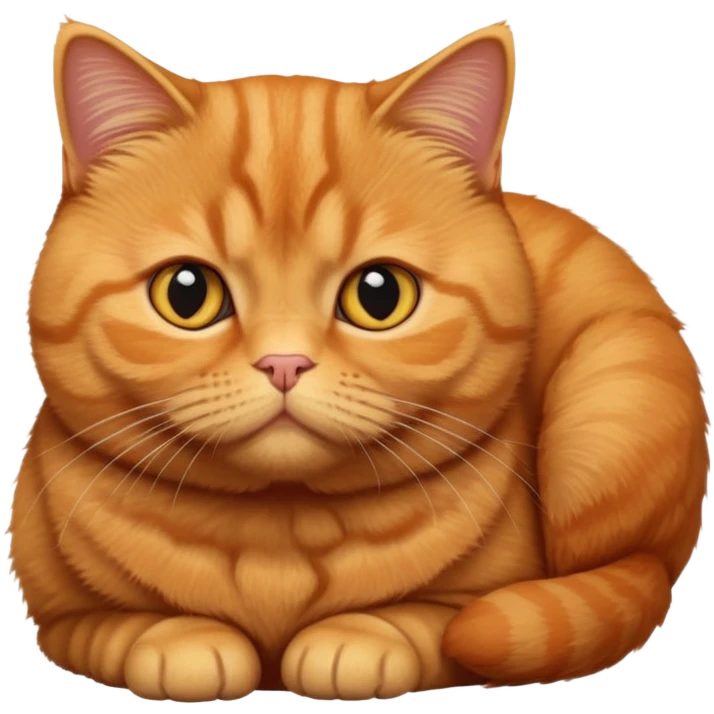 British shorthair ginger cat, solid color with no markings emoji