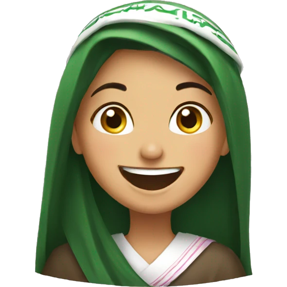 laughing saudi girl emoji