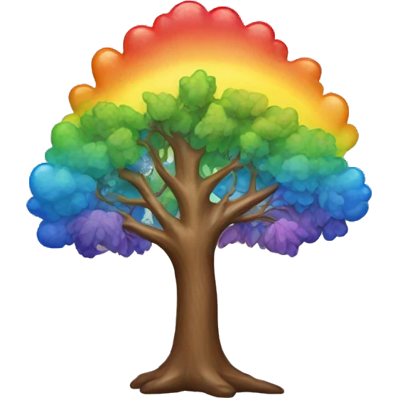 Rainbow tree emoji
