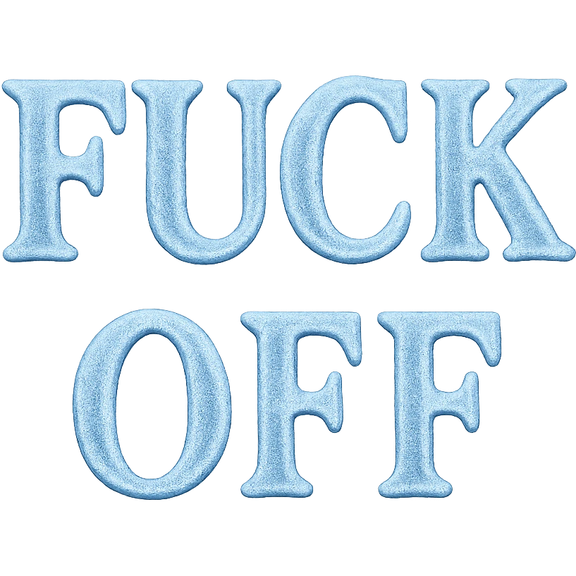 winter Fuck off text , remove background emoji