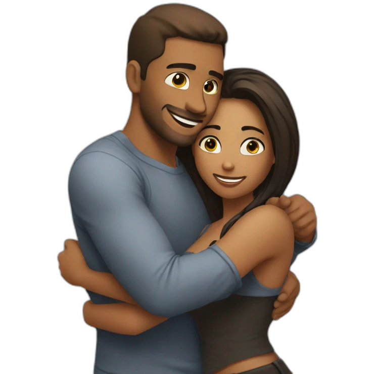 Sexy hug emoji