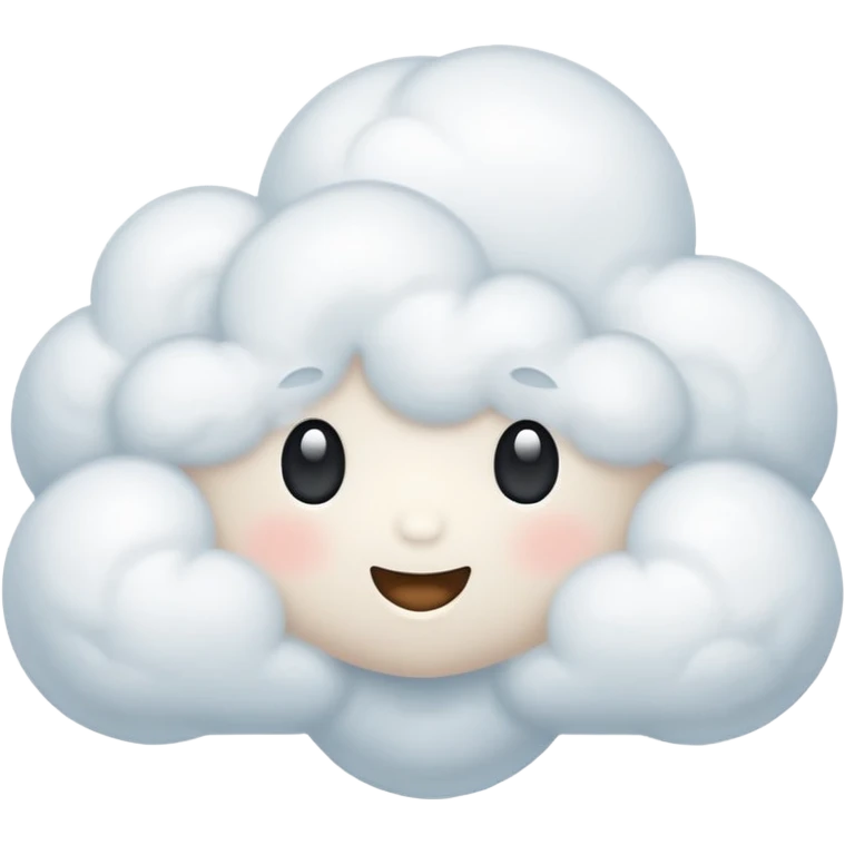 Whimsical Fluffy cloud emoji