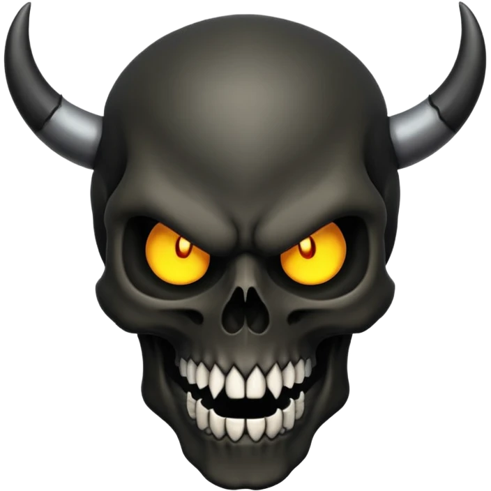 Naughty evil skull emoji
