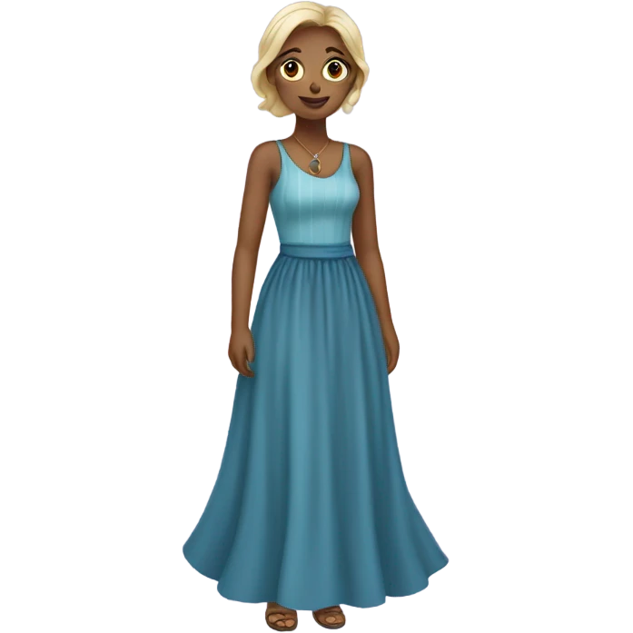 fair girl in long dress emoji