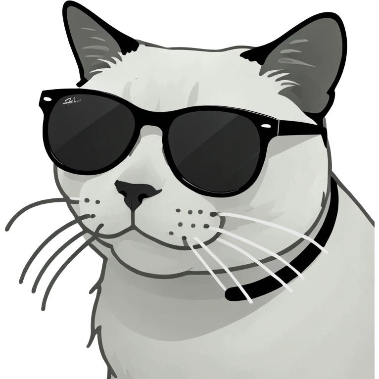 Cat with sunglasses emoji