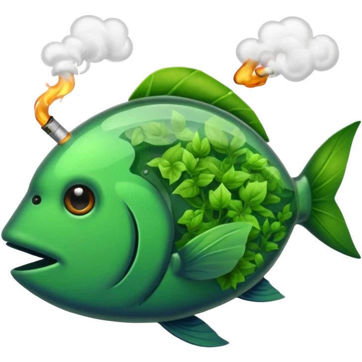 Fish smoking weed  emoji