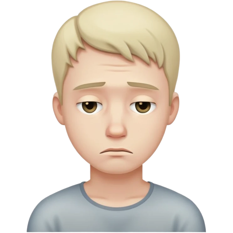sad young man with slumped shoulders emoji