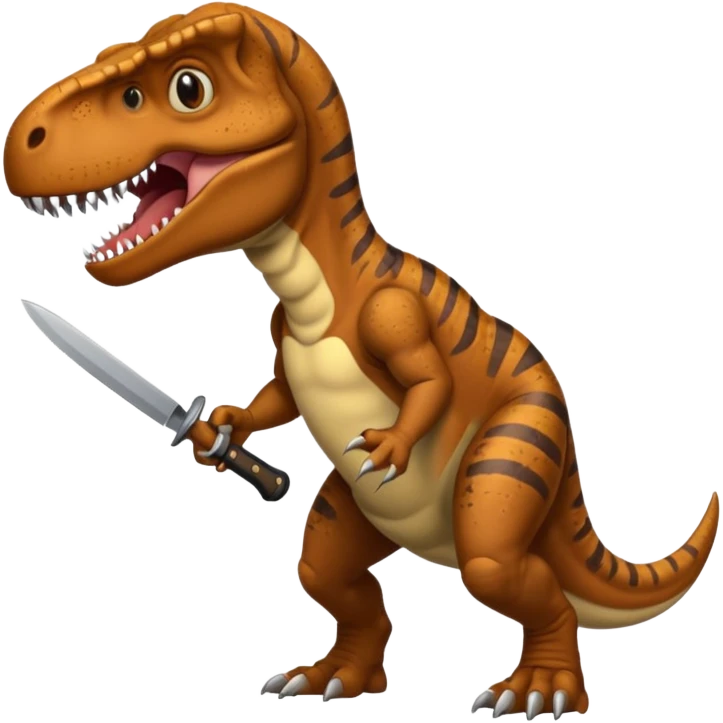 Trex whit a knife emoji