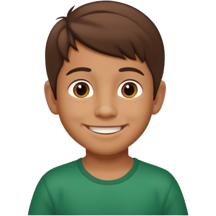 A 5 year old mexican boy with brown hair emoji