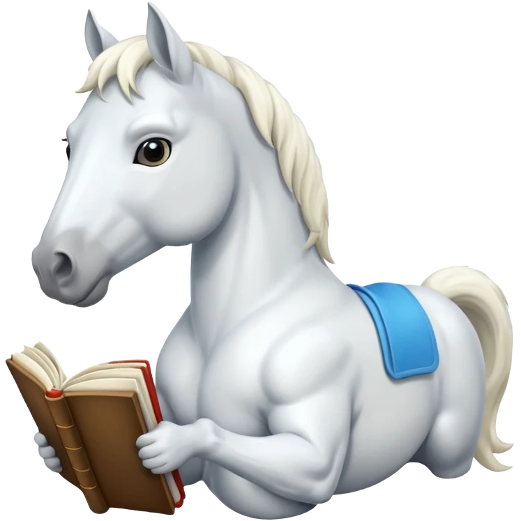 white horse with book emoji