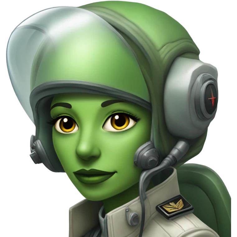 green alien reptilian woman pilot emoji