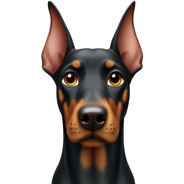 a doberman dog  emoji