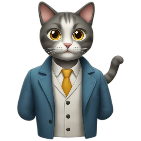 Cat genius emoji