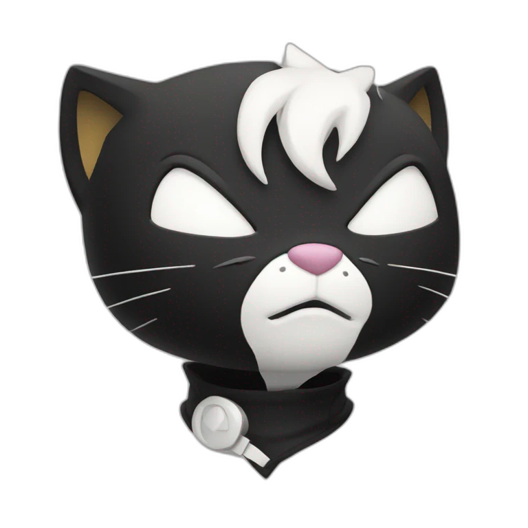 Chat noir et blanc emoji