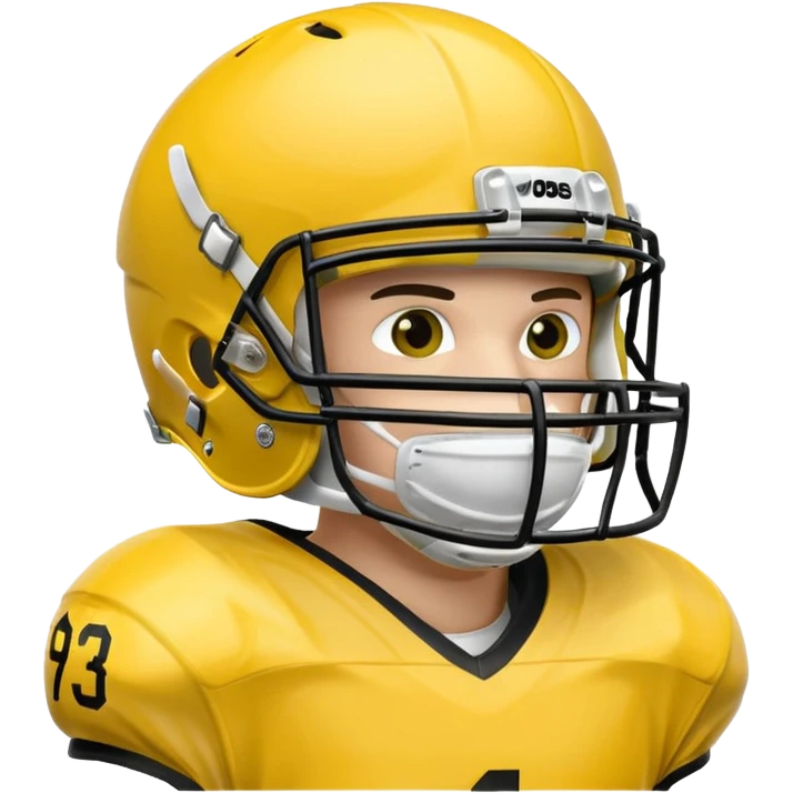 College football player helmet in yellow color emoji