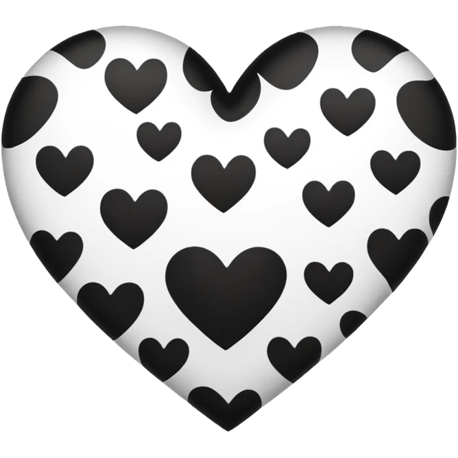 Cow print heart emoji