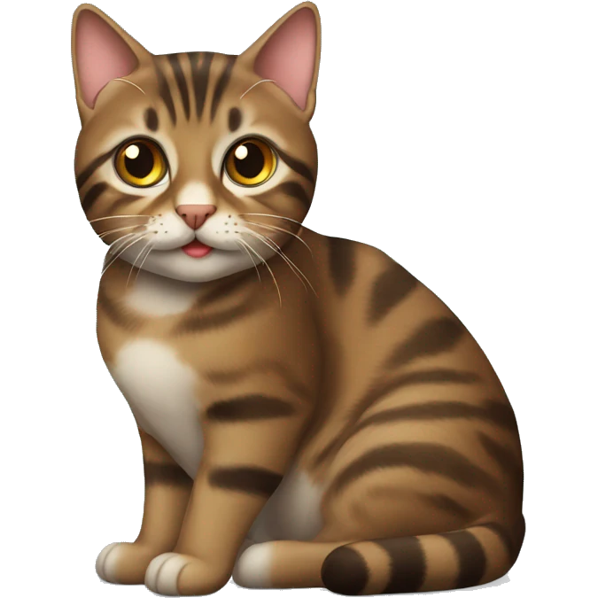 Brown Tabby cat Christmas  emoji