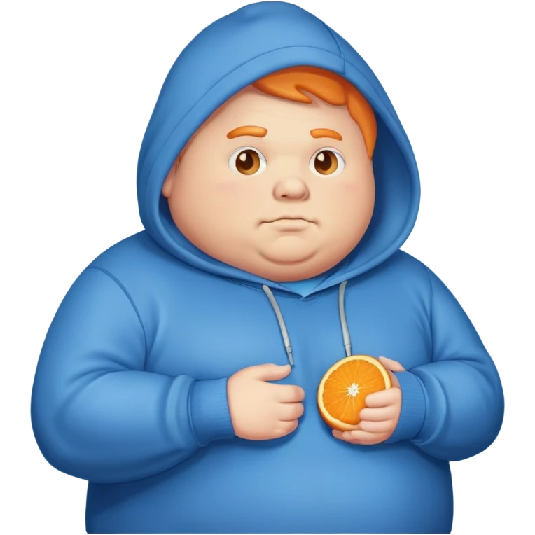 Fat orange guy with blue sweater and hoodie caseoh emoji
