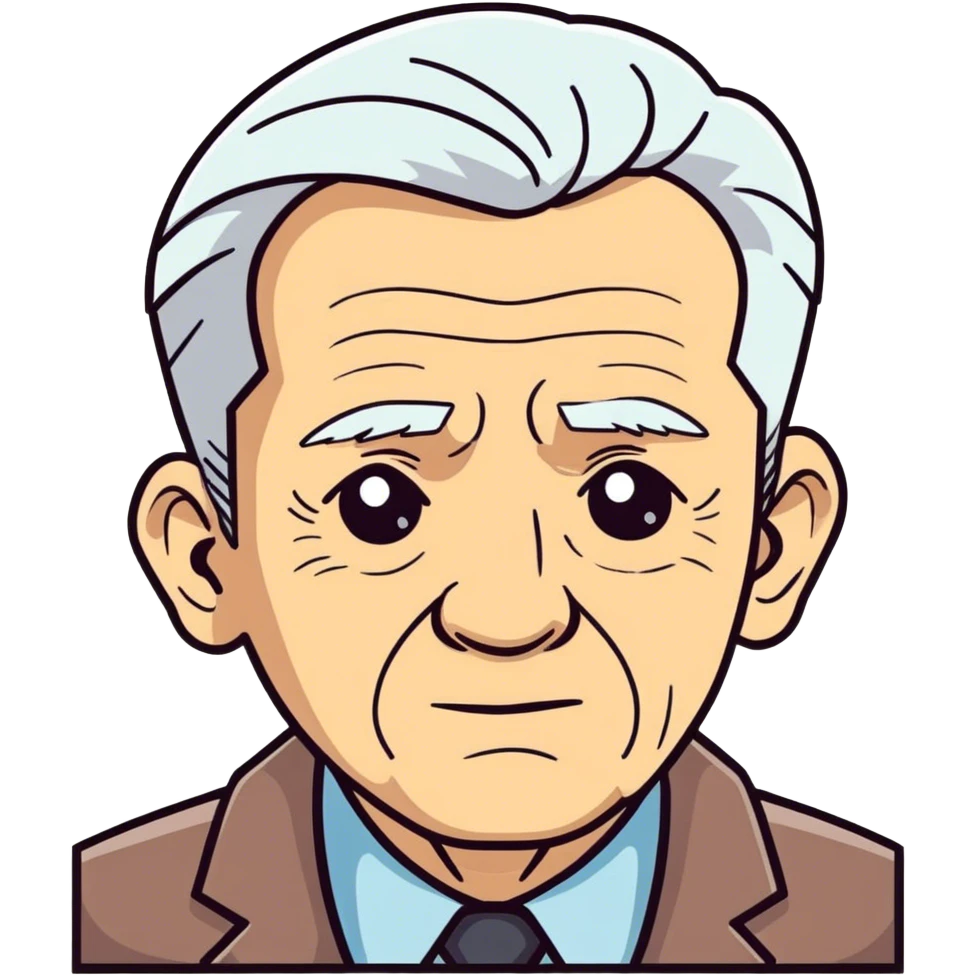 old man with white hair emoji