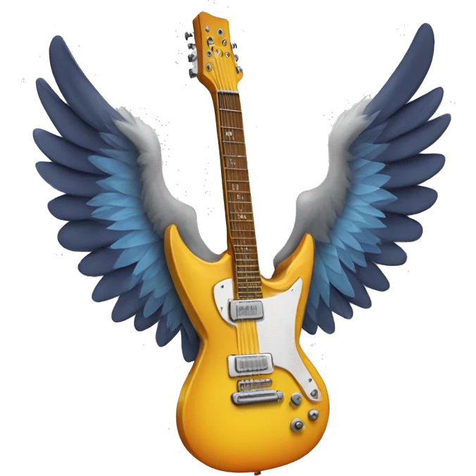 electric kool guitar with wings emoji