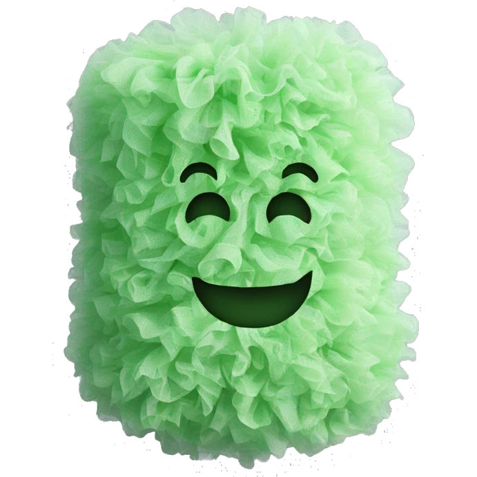 Synthetic mesh loofah emoji