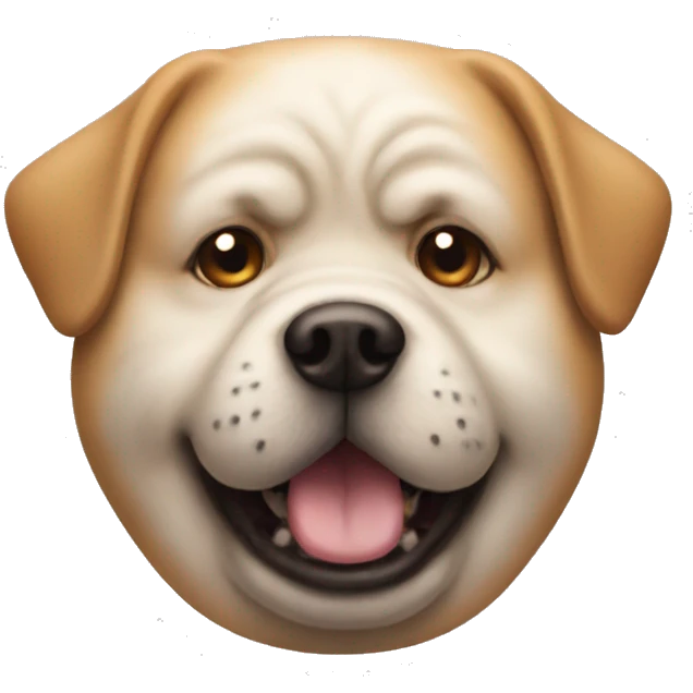A fat dog emoji