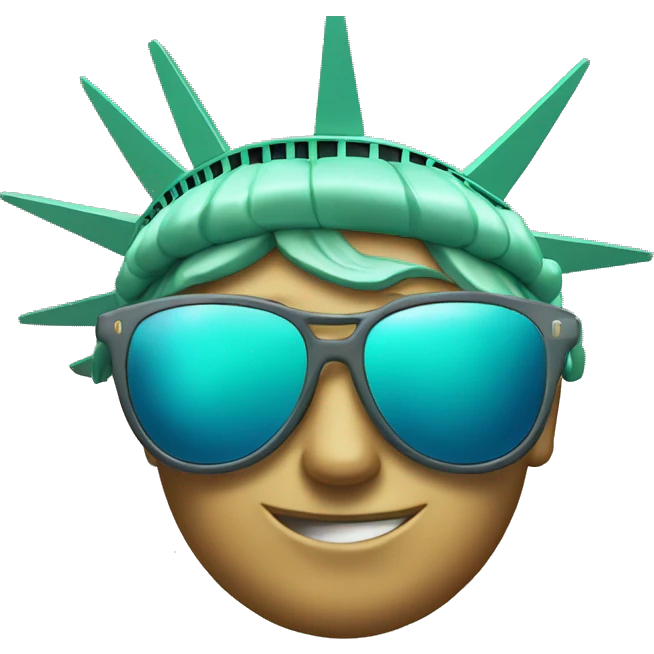 Statue of Liberty with sunglasses  emoji