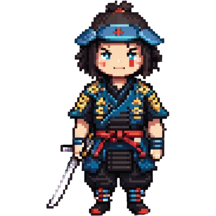 modern wandering samurai with urban gear emoji