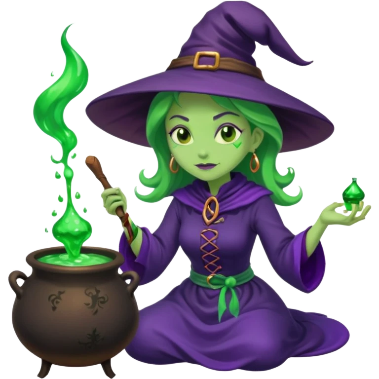 green witch cooking potion emoji